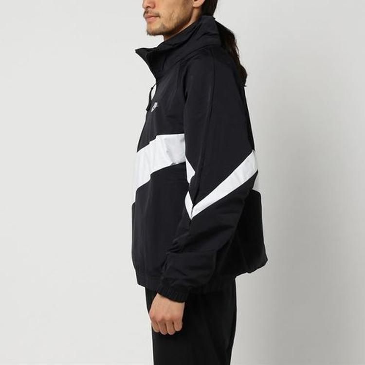Nike Куртка с полумолнией и большой галочкой Мужские куртки черные AJ1404-010