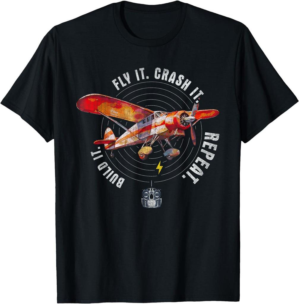 Build It - Fly It - Crash It - Repeat - Funny RC Plane T-Shirt