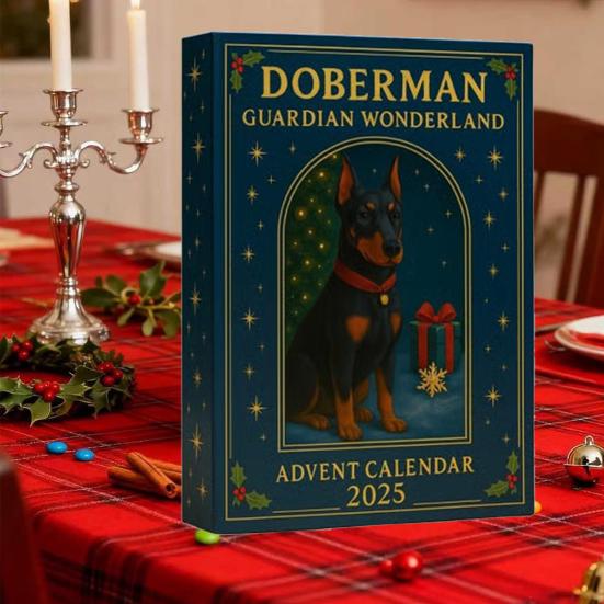 Адвент-календарь Doberman Guardian Wonderland 2025 Коробка для отсчета 24 дней Акриловый Мини