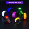 6Pcs LED Light Up Clap Wristband Glow In The Dark Clap Bracelet Running Arm Band Night Safety Cycling Walking Reflective Strips 3 Modes Wrist Light