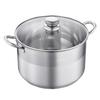 Stainless Steel Stock Pot, 11.4 L Stainless Steel Stockpot with Glass Lid, PFOA-Free, PFAS-Free, Compatible with Gas Stoves, Induction Cooktops,
