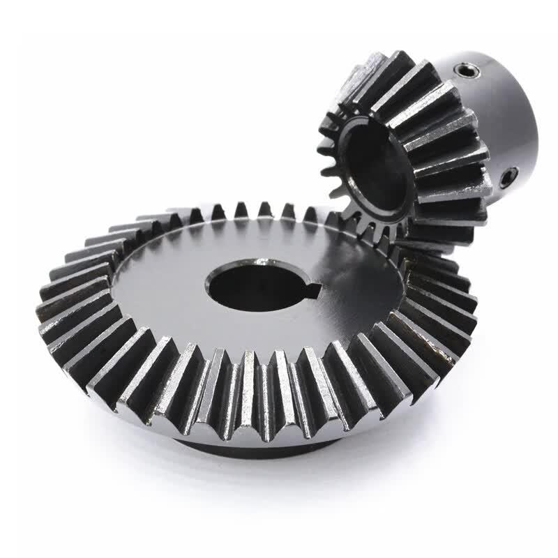 S45C 1:2 Straight Bevel Gears for 90-Degree Steering