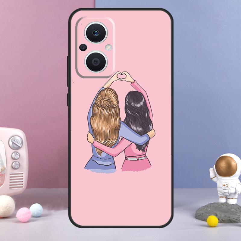 Лучшие друзья BFF Парный чехол Для OPPO Reno 14 F 11F 12F 13F 10 11 12 13 Pro 7 8 Lite Чехол OPPO Find X8 X6 X5 X9 Pro