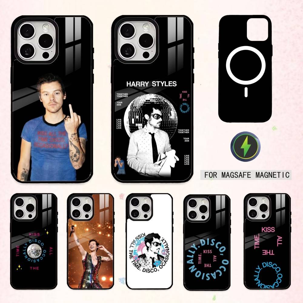 H-Harry Целуй Все Время S-Styles Чехол для Телефона Для iPhone17,16,15,14,13,12,11 Plus,Pro Max Магнитный Для Magsafe Беспроводной Зарядки