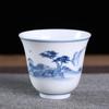 MULTIPOTENT Hand-Painted Blue & White Thin Porcelain Gongfu Master Teacup Set