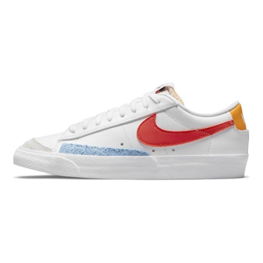 Nike Женские кроссовки Blazer Low '77 'Белый Оранжевый' Обувь для скейтборда DC4769-105