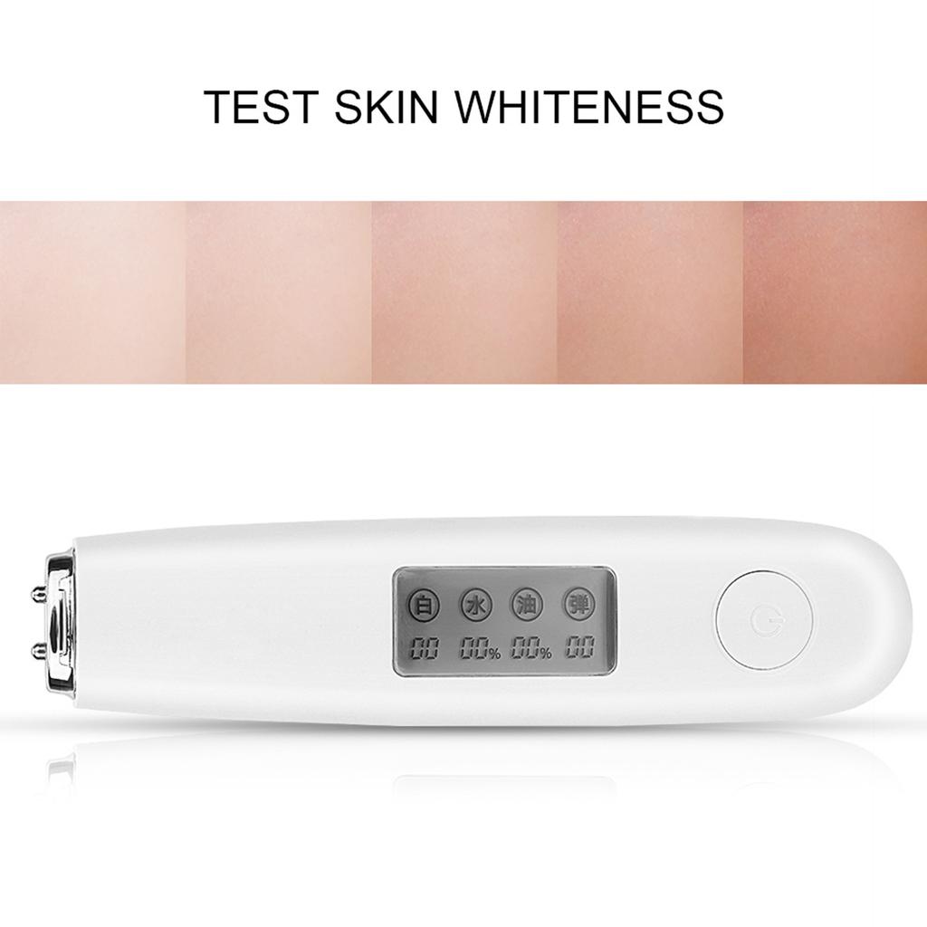 Skin Oil Content Moisture Analyzer Face Skin Elasticity Whitening Degree Tester Detector White
