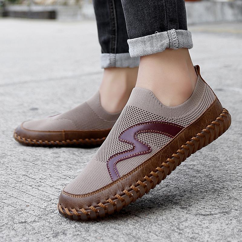 Fashion Breathable Men Slip-On Loafers 2025 Men's Breathable Mesh Sneakers Lightweight Walking Shoes Fashion Casual Sports Shoes for Men