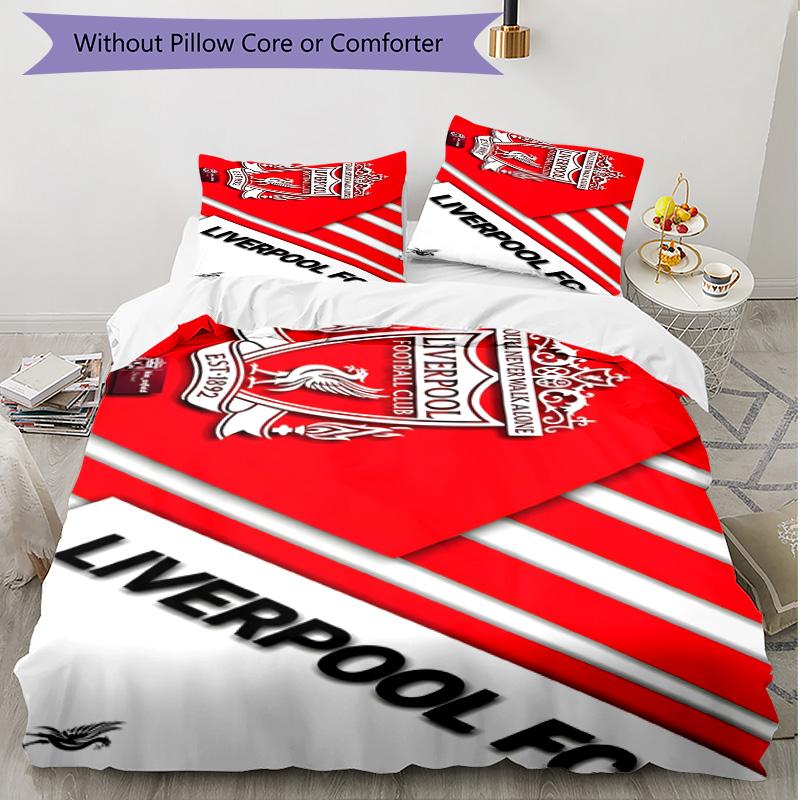 3pcs Duvet Cover Set (1*Duvet Cover + 2*Pillowcase, Without Core), Football team.C Print Soft All‑Season Bedding Set, Home Bedroom Decor Gift
