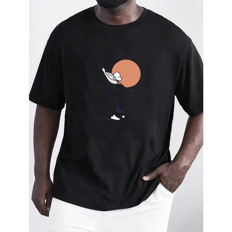 European Size Minimalist Golfer Minimalist Golfer Swinging Wrinkle - Mens T-Shirt - Front Shoulder Fit