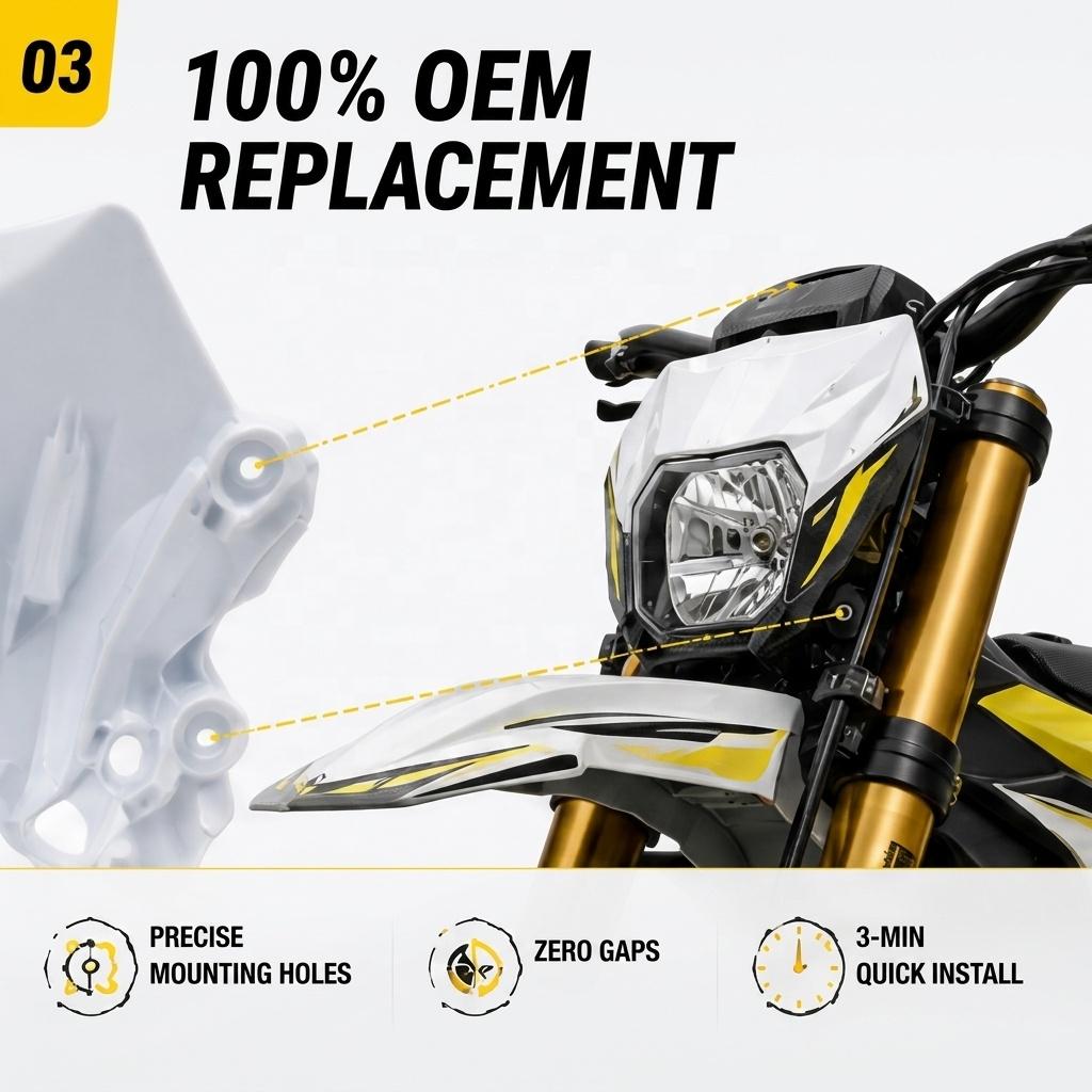 JFG PP Front Light Shield Surron Ultra Bee Headlight Cover Wire Protection Fairing for Dirt Bike Motocross