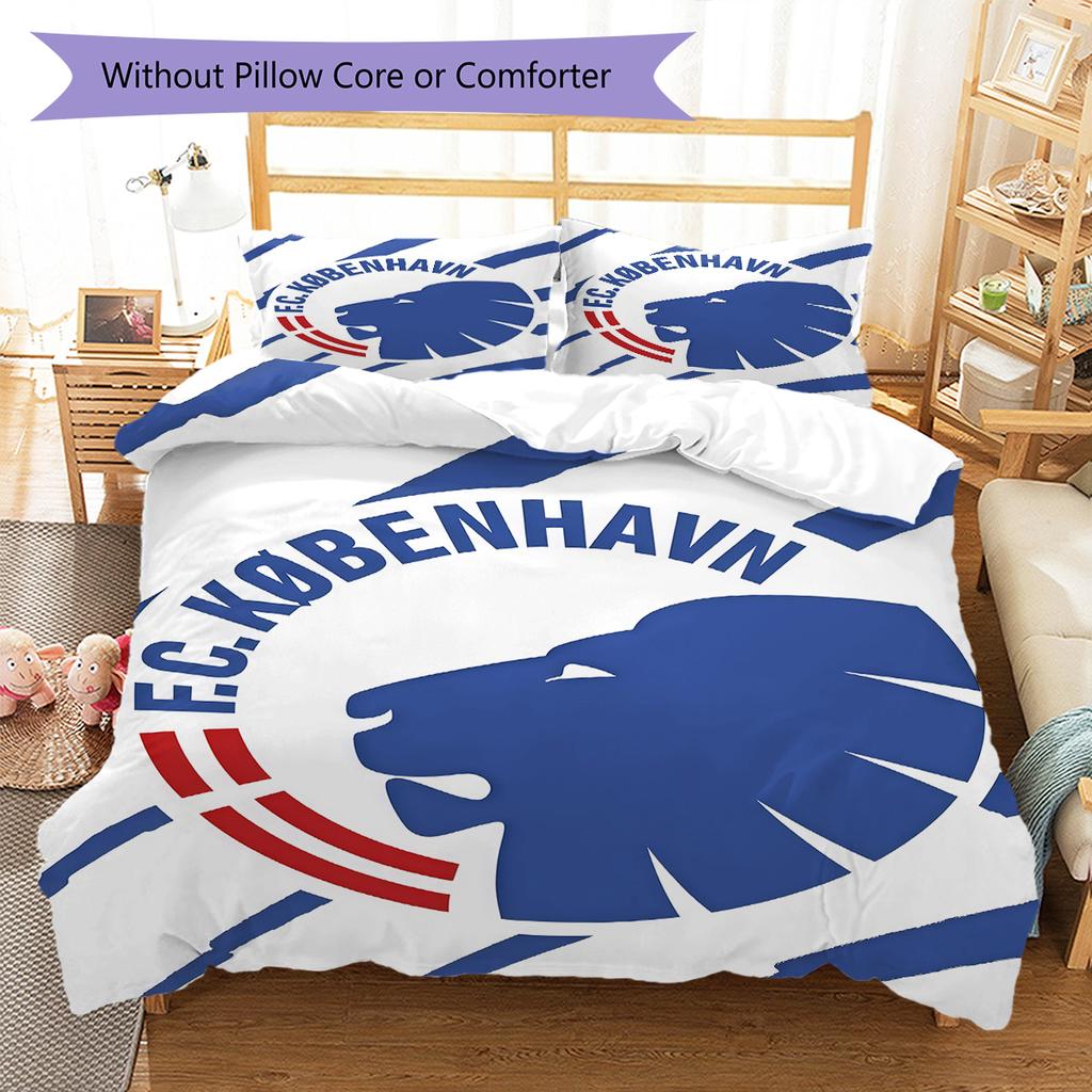 F.C. København Bedding Quilt Set Quilt Cover Pillowcase Home Decoration Birthday Gift (1 * duvet cover + 2 * pillowcase, without core)