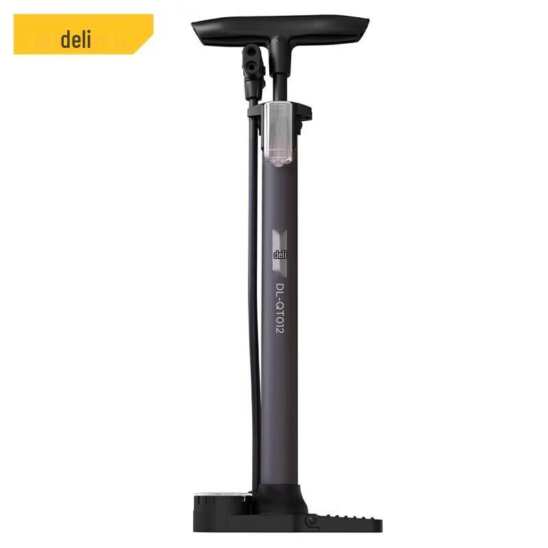 Deli Portable Multi-functional Metal Air Pump with Gauge