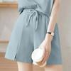 Летний сказочный повседневный комплект из шорт и футболки для женщин - Свежий и омолаживающий комплект из двух предметов