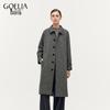 GOELIA Unisex Washed Wool Lapel Coat