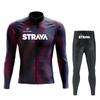 Long Sleeve Cycling Jersey Set Unisex Quick Dry Bicycle Wear Road