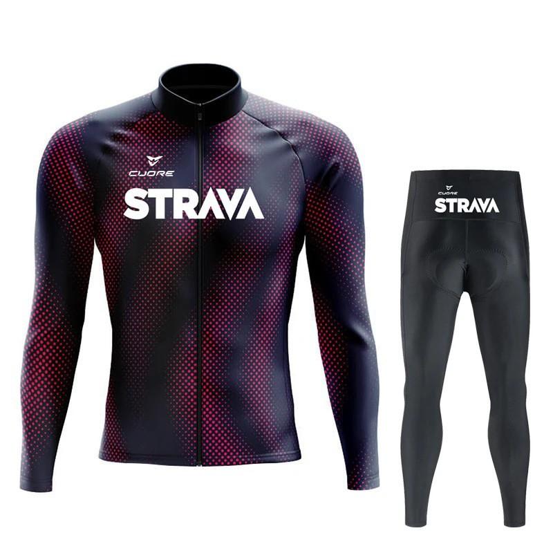 Long Sleeve Cycling Jersey Set Unisex Quick Dry Bicycle Wear Road
