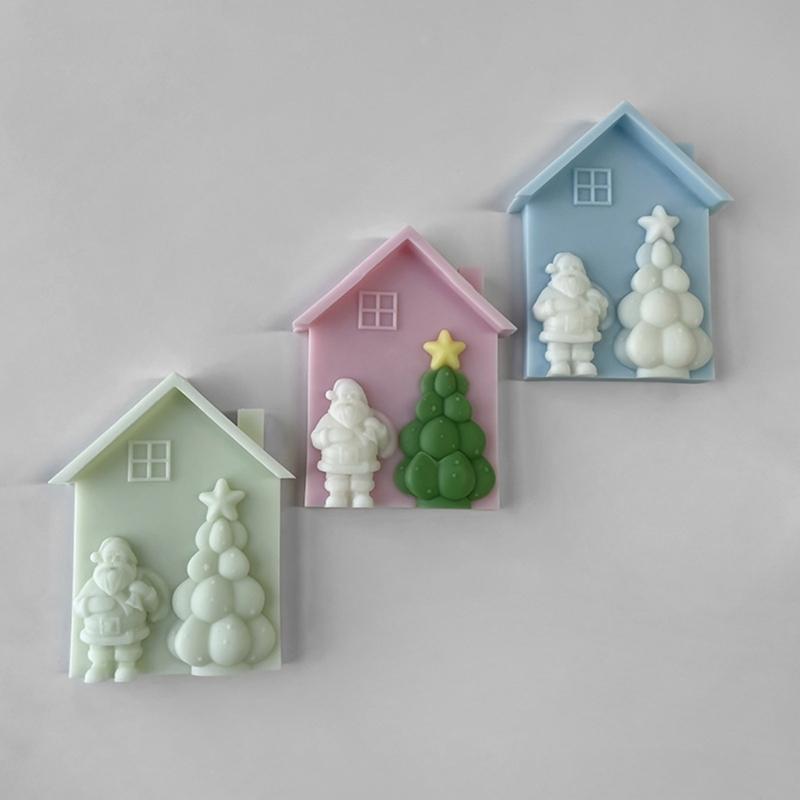 Изысканные силиконовые формы, формы для рукоделия, рождественский домик в форме свечи, идеальный подарок для энтузиастов