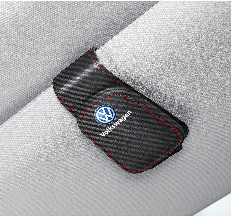 For VOLKSWAGEN VW Car Interior Sun Visor Eyeglasses Holder Sunglasses Clip For Volkswagen VW Golf Passat Tiguan Polo Touareg Mag