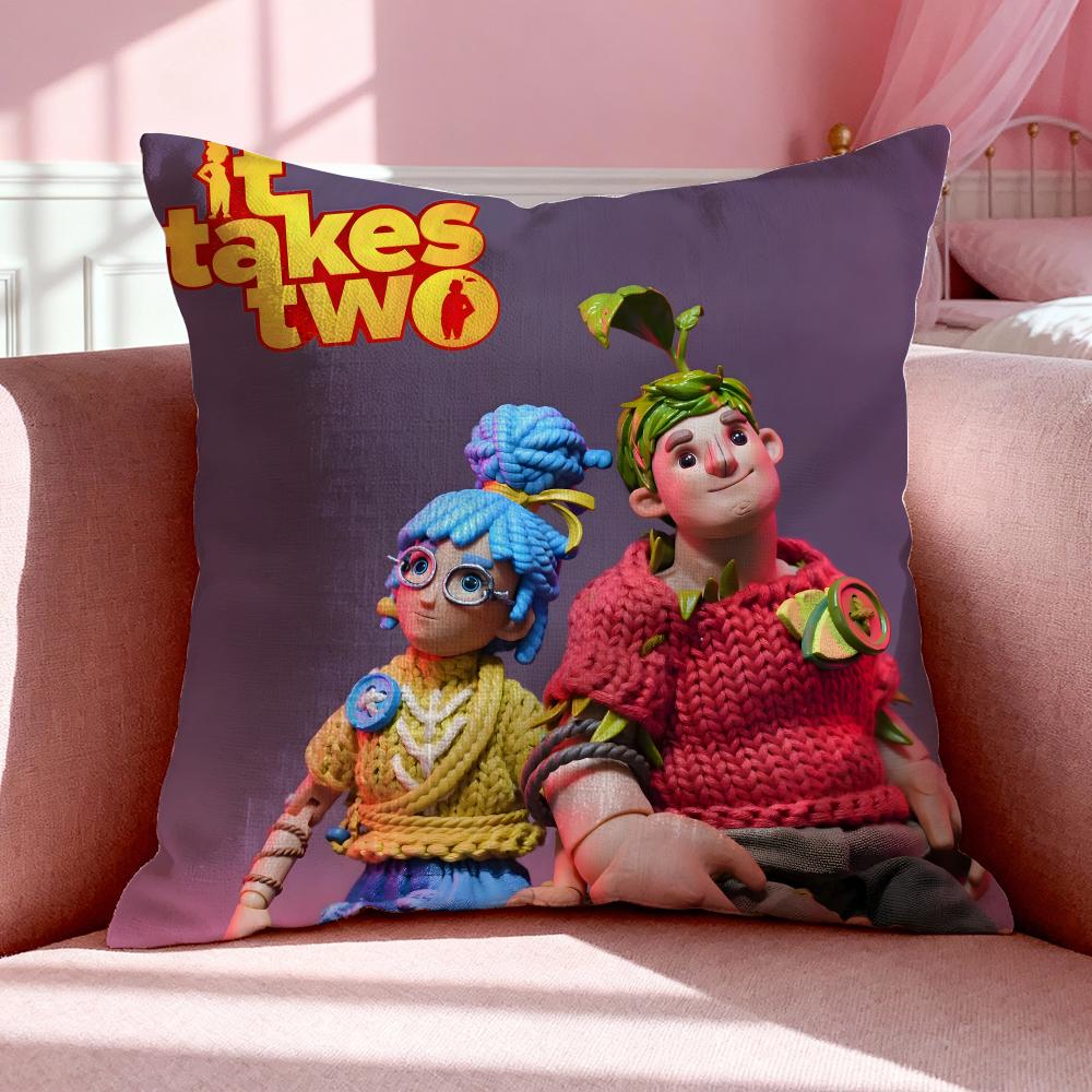 Игровой I-It Takes Two Наволочка Дышащая Льняная Наволочка Летняя Без Запаха Экологически Чистая Невидимая Молния Стирка