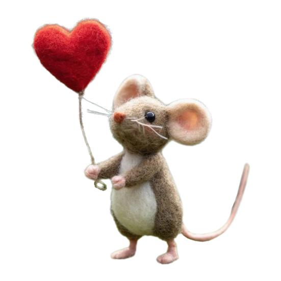 Плюшевая игрушка мышка из фетра ручной работы, милое животное, украшение, мягкая, очаровательная, домашний декор, уникальный подарок для коллекционеров