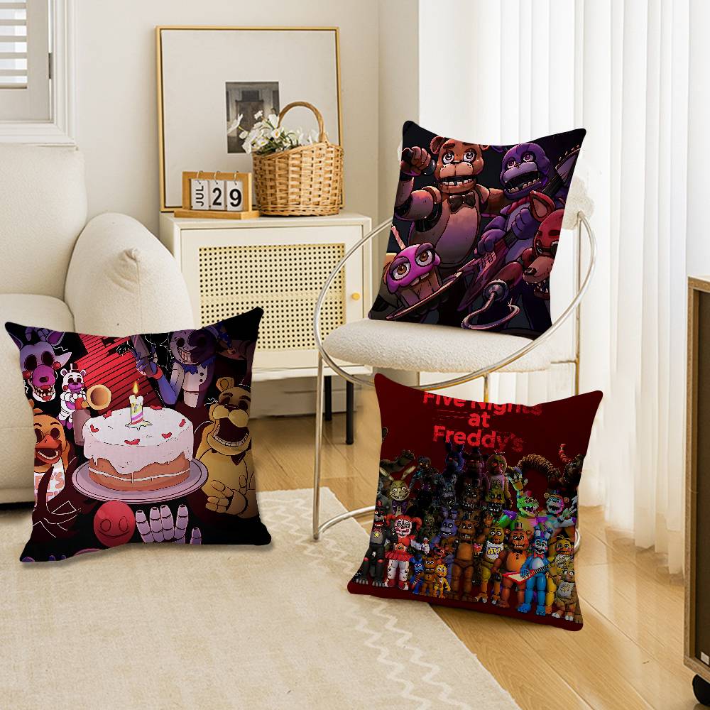 F-Fnaf Five-Nights-At-Freddys Maple Design Cushion Cover Happy Autumn Harvest Decor Holiday Decorati Pillow Cover