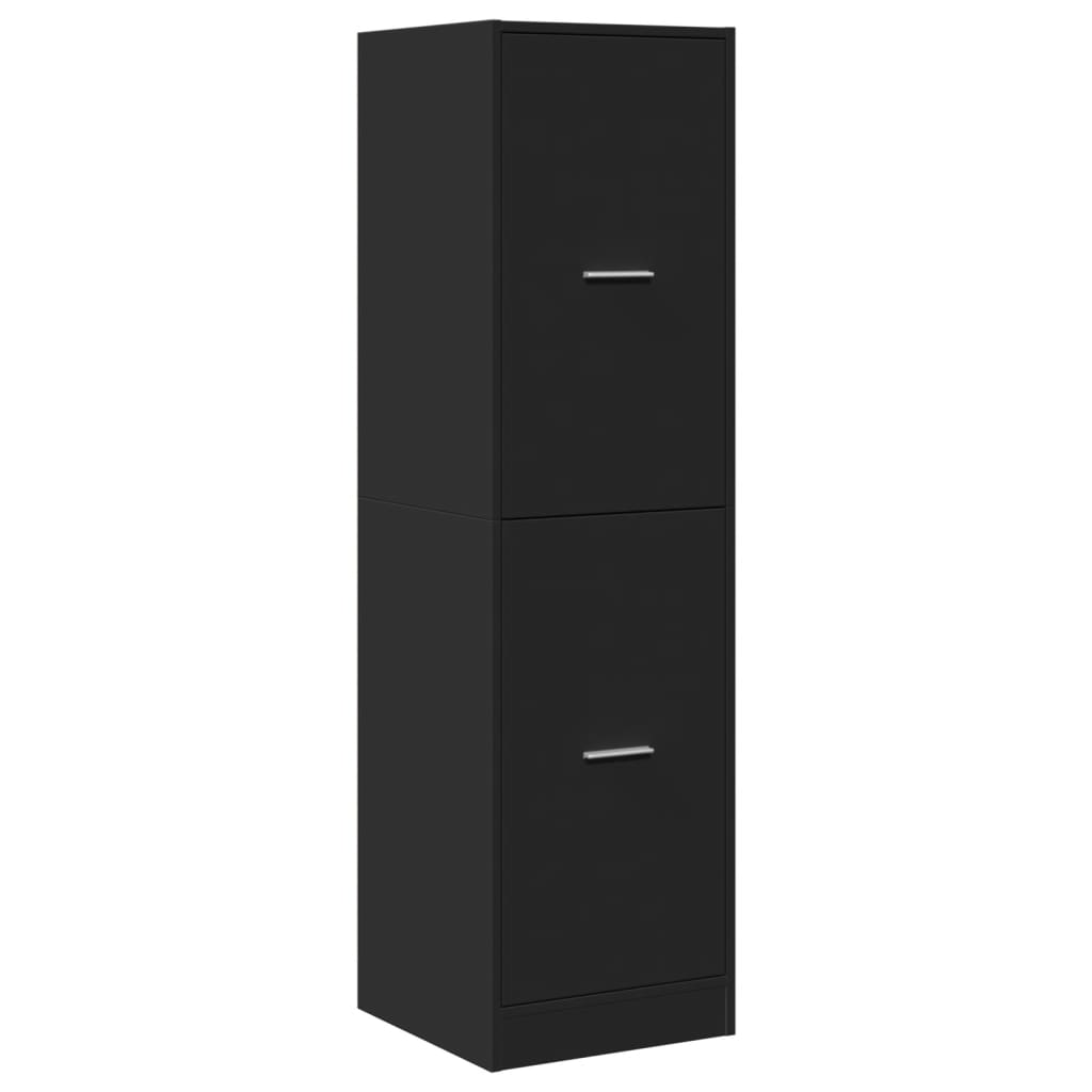 Pharmacy Cabinet Black 40 x 41 x 144.5 cm Engineered Wood