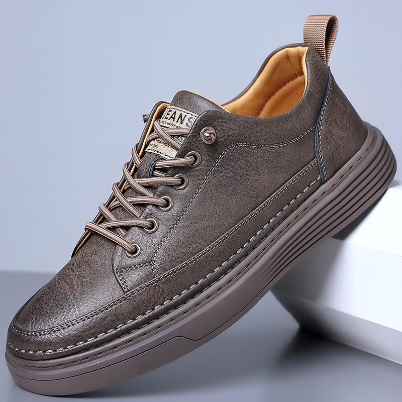 Модные летние ретро британские мужские повседневные туфли итальянской ручной работы из коровьей кожи черного цвета кроссовки для прогулок на открытом воздухе для скейтбординга мужские