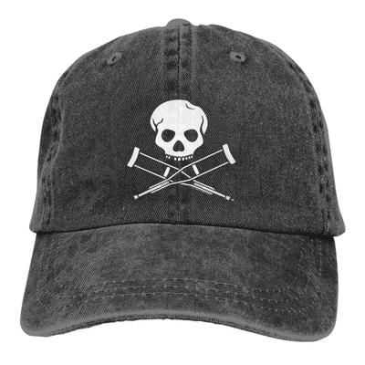 Бейсболки Jackass Skull And Crutches Модные Потертые Хлопковые Головные Уборы Унисекс Летние Шляпы для Улицы Кепка