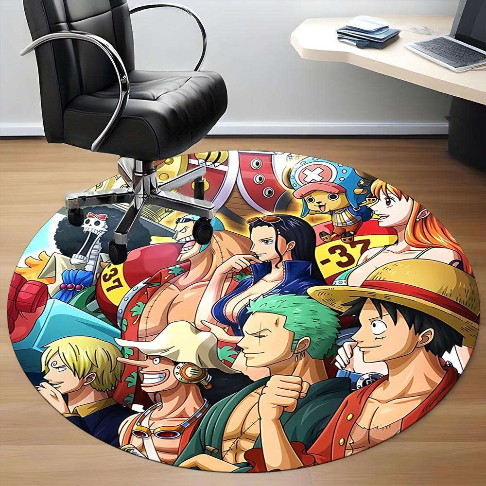 1pc One Piece Crew Office Round Area Rug, Under Office Chairs Bedroom Living Room Home Decor, Room Deco, Available in Various Sizes127