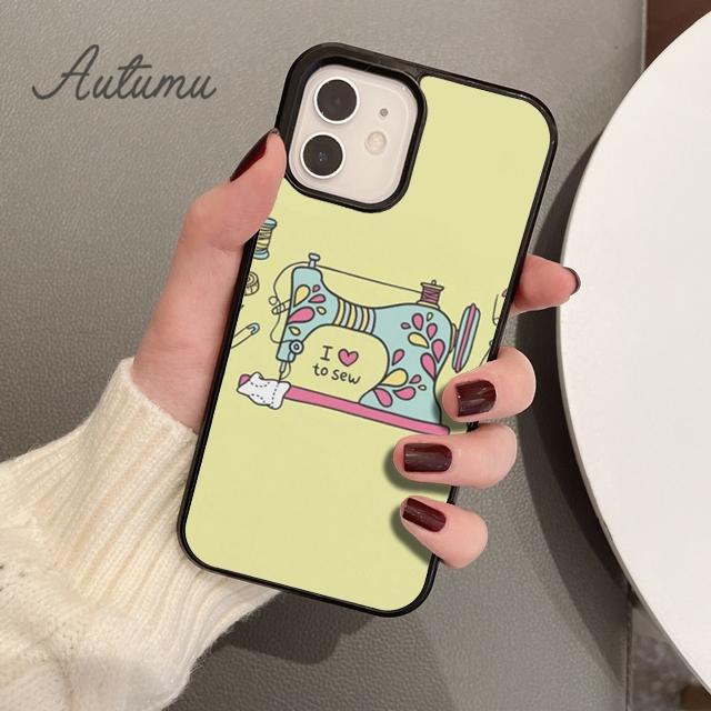 Чехол для телефона с элементами швейной машины для iPhone 11 12 13 14 Pro Max mini XR XS SE 2020 7 8 Plus Samsung S21 S22