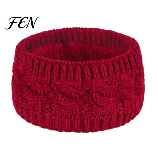 Fashionable Hair Accessories for Winter Knitted Headband Women, Soft Fleece Lined Thermal Cold Weather Ear Protection Band, Thickened Plush