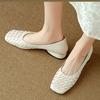 Мода 2024 Весенне-осенний сезон Квадратный носок Низкий каблук Туфли-лодочки Женская обувь Балетки Плоский каблук Лоферы