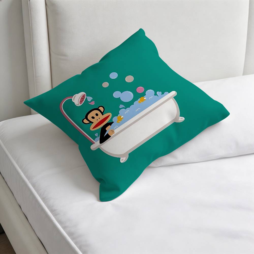 Monkey Funny Paul FFrank Fashion Square Pillow Case Durable Throw Pillow Cover for Sofa Couch Chair