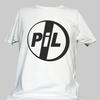 Пил (Public Image LTD) Белая футболка / ЧЕРНЫЙ ЛОГОТИП John Lydon / Sex Pistols