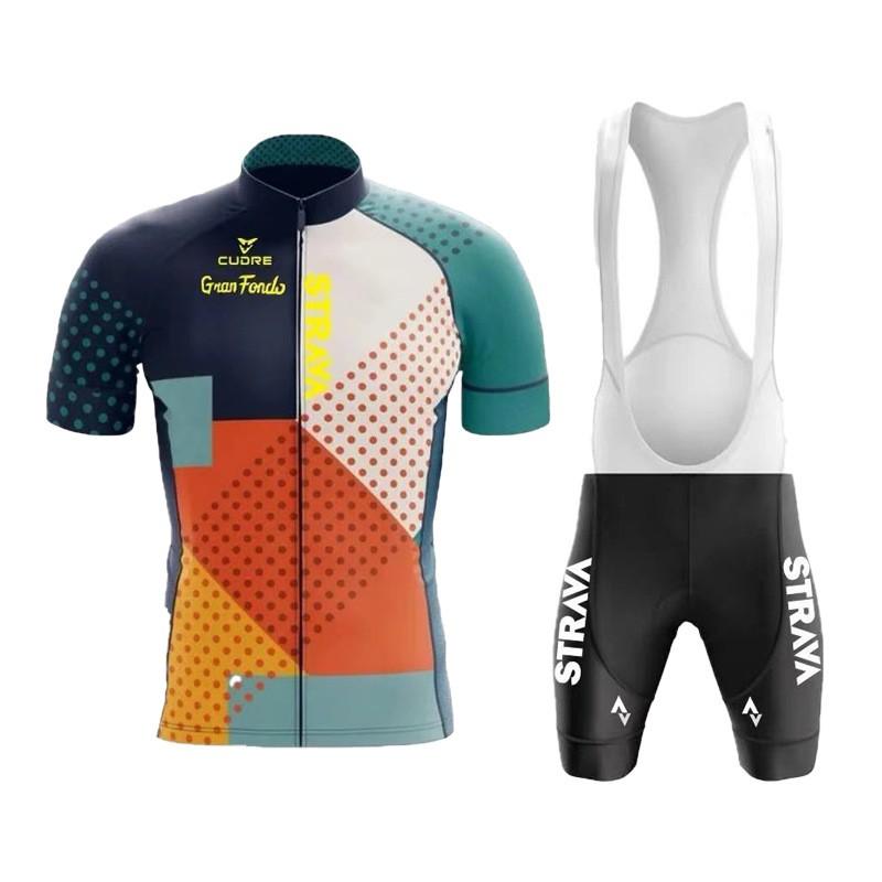 Men Women Cycling Jersey Set Short Sleeve Bib Shorts Quick Dry Bike Riding Sportswear Outdoor Fitness