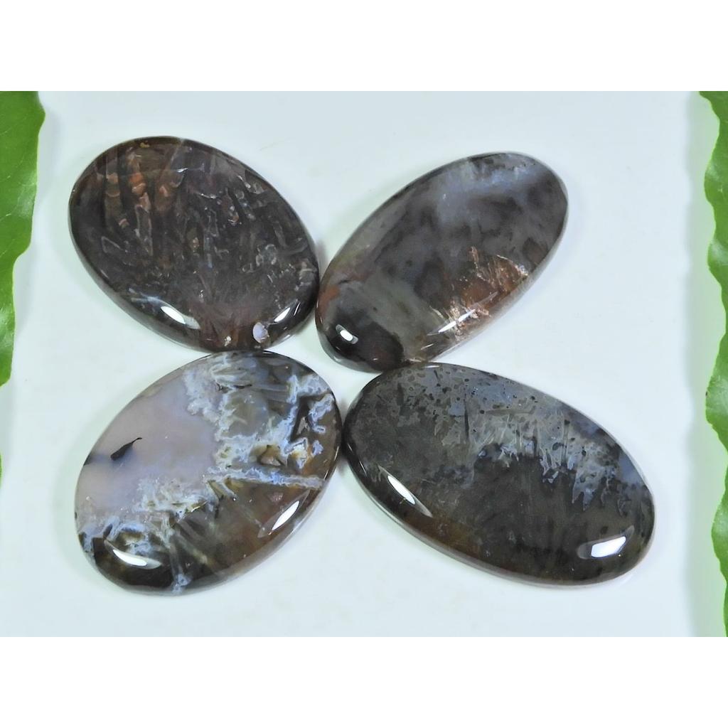 270Cts. Натуральный турецкий агат в виде палочки, овальный кабошон, россыпной драгоценный камень, лот из 4 штук A-201