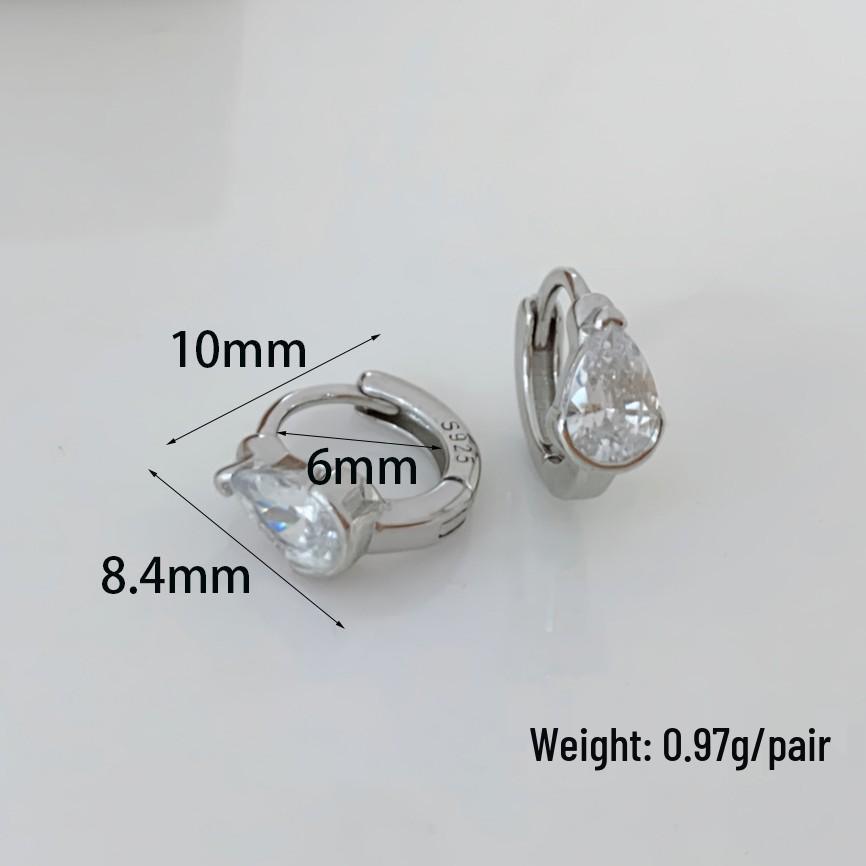 Серьги из стерлингового серебра S925 с квадратным цирконом в форме слезы - 2026 Модные легкие роскошные серьги для женщин