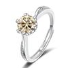 Bague Ringen Женские ювелирные изделия из серебра S925, поворотный дизайн, кольца с шестью когтями, 1 карат, D-ЦВЕТ, кольцо с муассанитом, созданные в лаборатории ювелирные изделия с бриллиантами