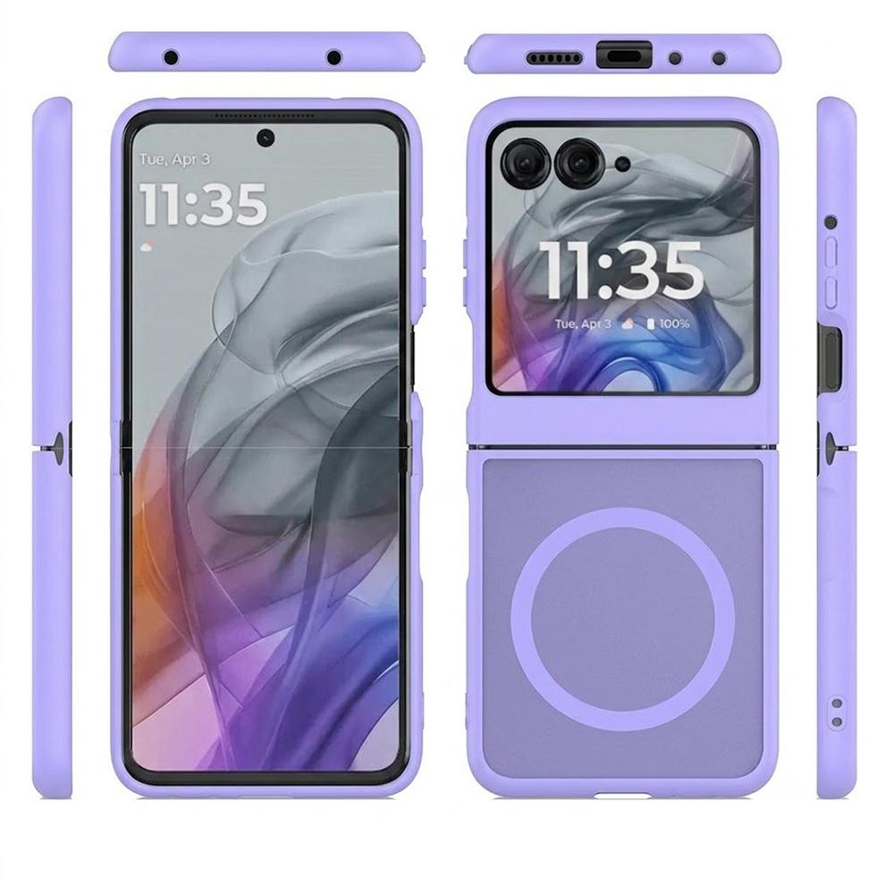 Smoke Case for Motorola Razr 70 / 60 / 50 5G, Skin Touch, for MagSafe, Purple