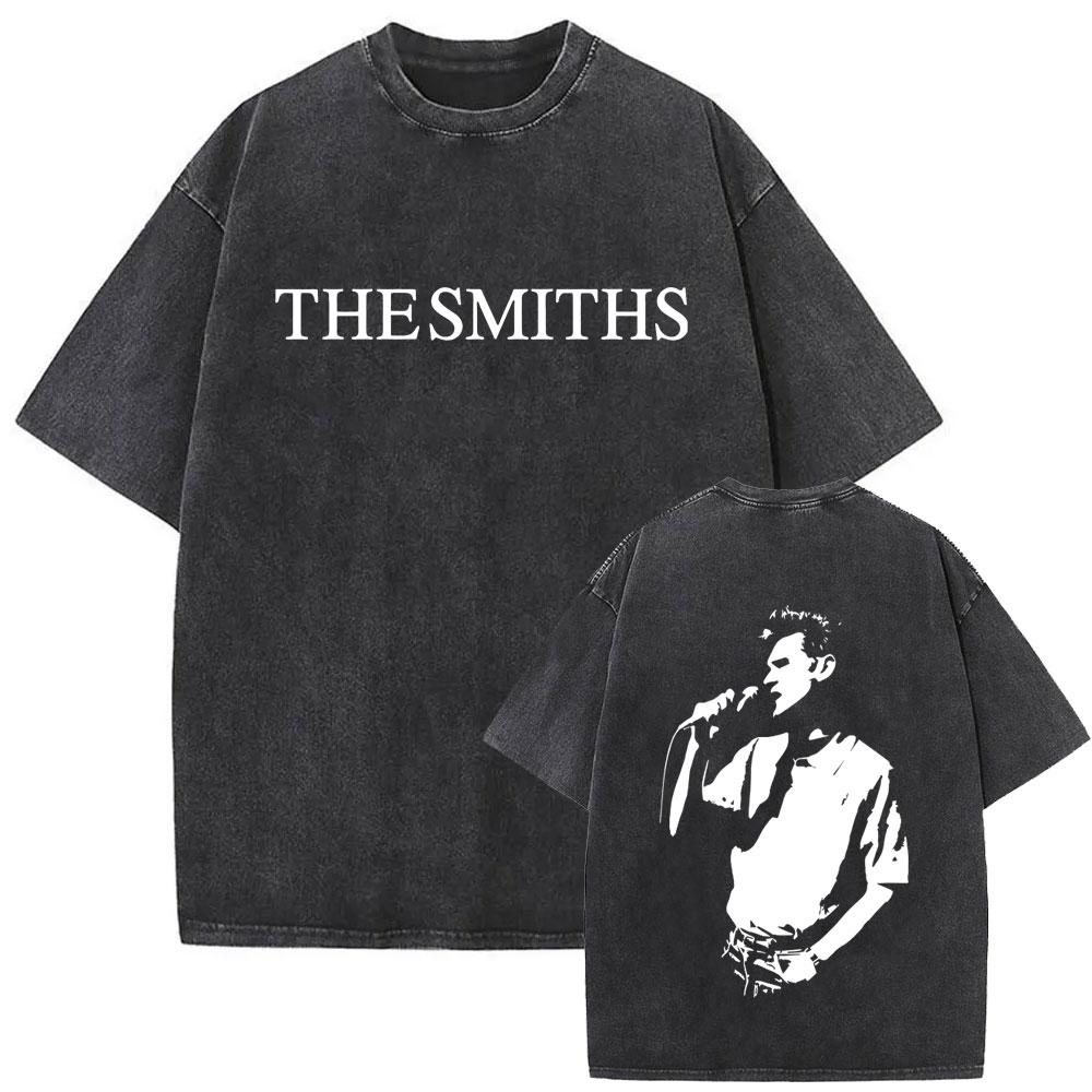 Rock Band The Smiths Более громкая Винтажная стираная футболка Альтернативная s Инди Морисси Футболка The Queen Is Dead Футболки Унисекс