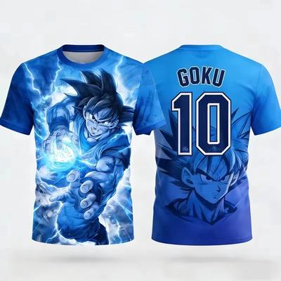 2026 Новая мужская футболка с 3D-печатью Dragon Ball Goku, Футбольная футболка, Детская футболка с аниме, Специальная