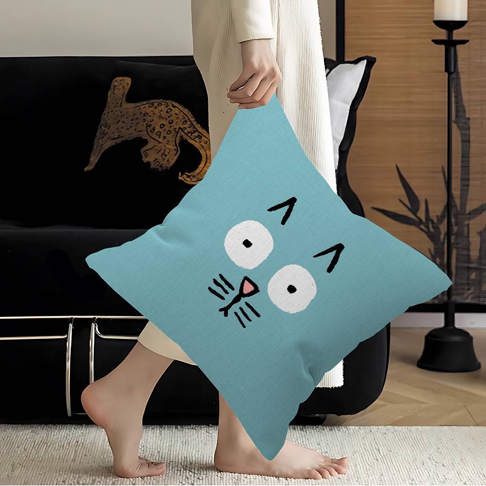 Art J-Jean J-Jullien Cushion Cover Car Throw Pillow Case For Sofa Car Christmas Gift 40X40Cm 45X45Cm