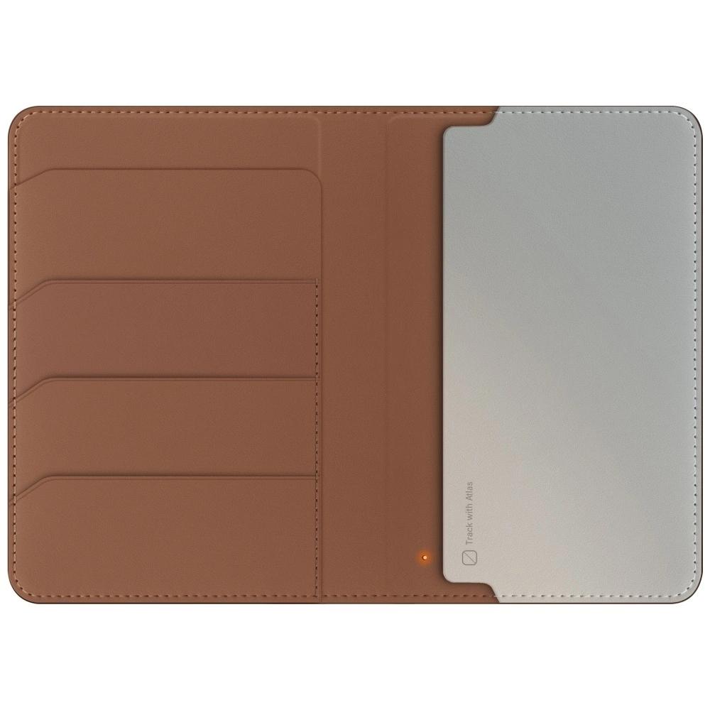 Etui na paszport UNIQ Belmont z Apple Find My blokada RFID karmelowy beżowy