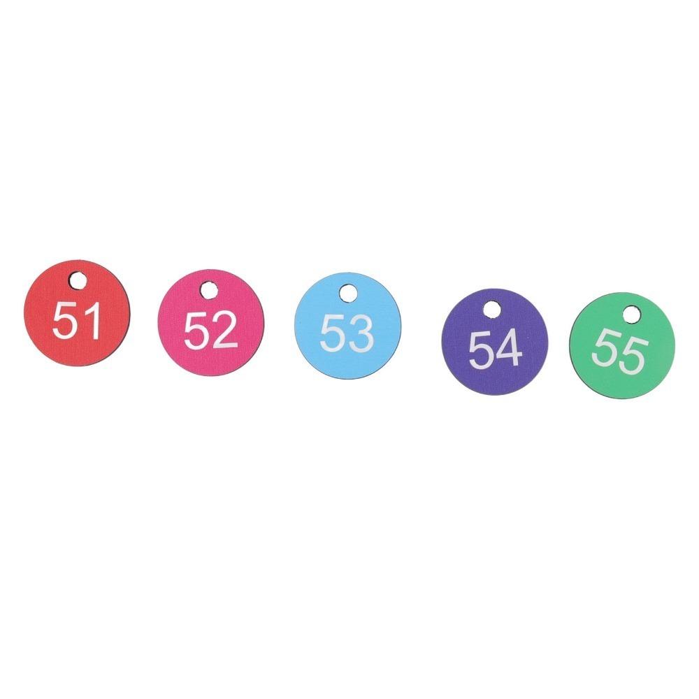 50Pcs Bright Colorful Round Number Labels ABS Number Labels Plastic Number Labels  Beekeeping