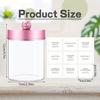 3/4/6 Pack Clear Storage Box Canister Qtip Holder Apothecary Jars with Pink Lids, Bathroom Organizers for Cotton Balls,Swabs