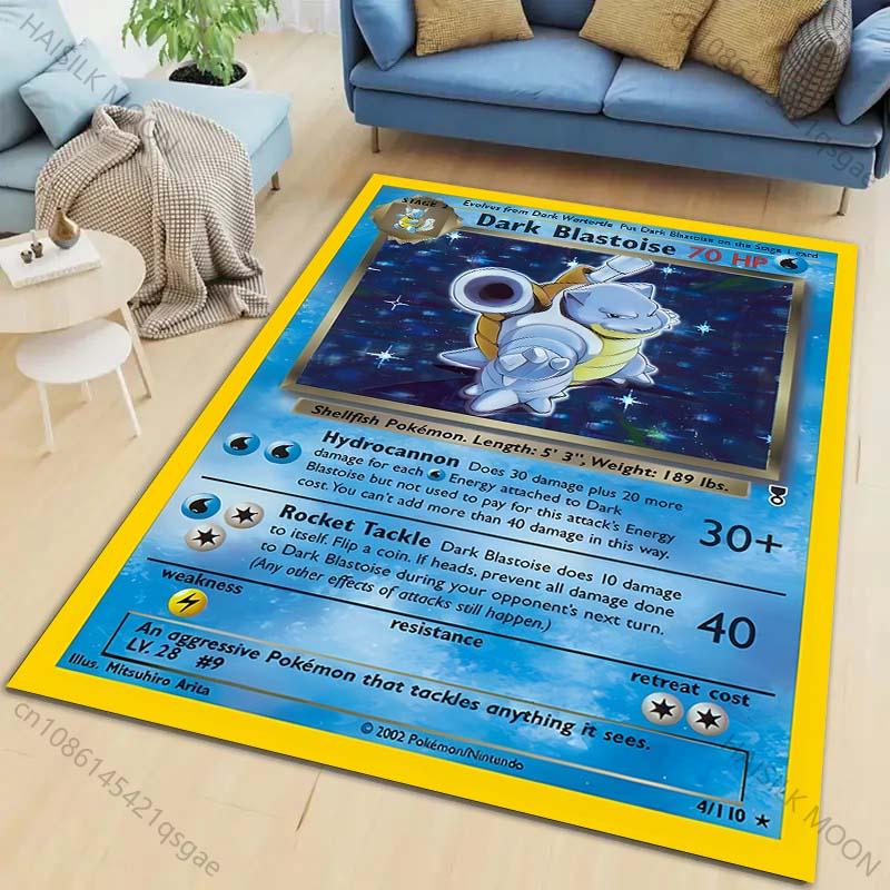 Ковер с принтом Pokémon Пикачу Чаризард Сквиртл для гостиной, спальни, декора дивана, домашний коврик, нескользящий коврик, коврики для игр
