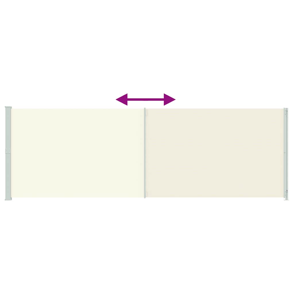 Side Awning Extendable 200x600 cm Cream