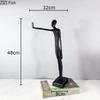 Абстрактная стоящая статуэтка персонажа Рукоделие Настольное украшение Креативные украшения Фигурки Металлическая скульптура Эстетичный декор комнаты