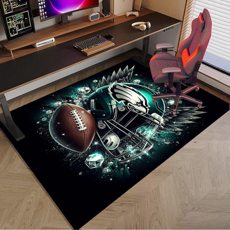 Коврик Philadelphia Eagles для офиса, Коврик под кресло, Декоративный ковер, Коврик для гостиной, Большой размер, Подарки для фанатов, Рождественские подарки